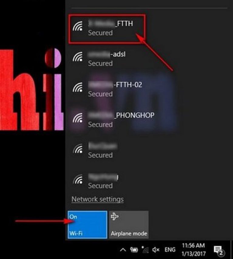 kết nối wifi trên laptop Asus